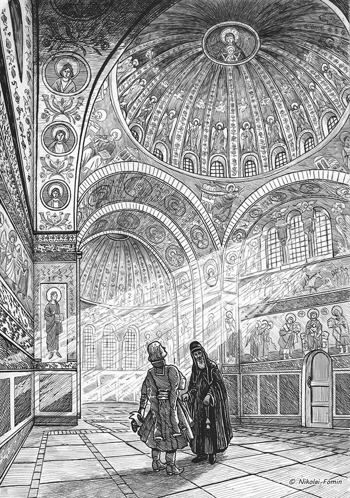 Иван-царевич в греческом храме.