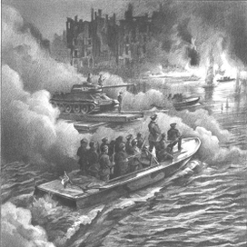 Военные катера в Берлине на Шпрее