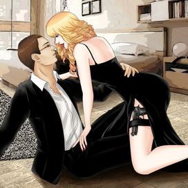 Портрет семейной пары по мотивам фильма "Мистер и миссис Смит"