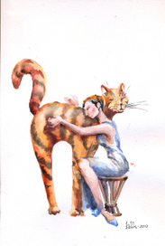 Иллюстрация к стихотворению "Кошачья арфа"