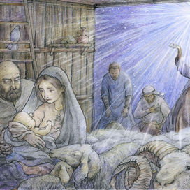 Мистическое появление волхвов,ведомых Вифлеемской звездой