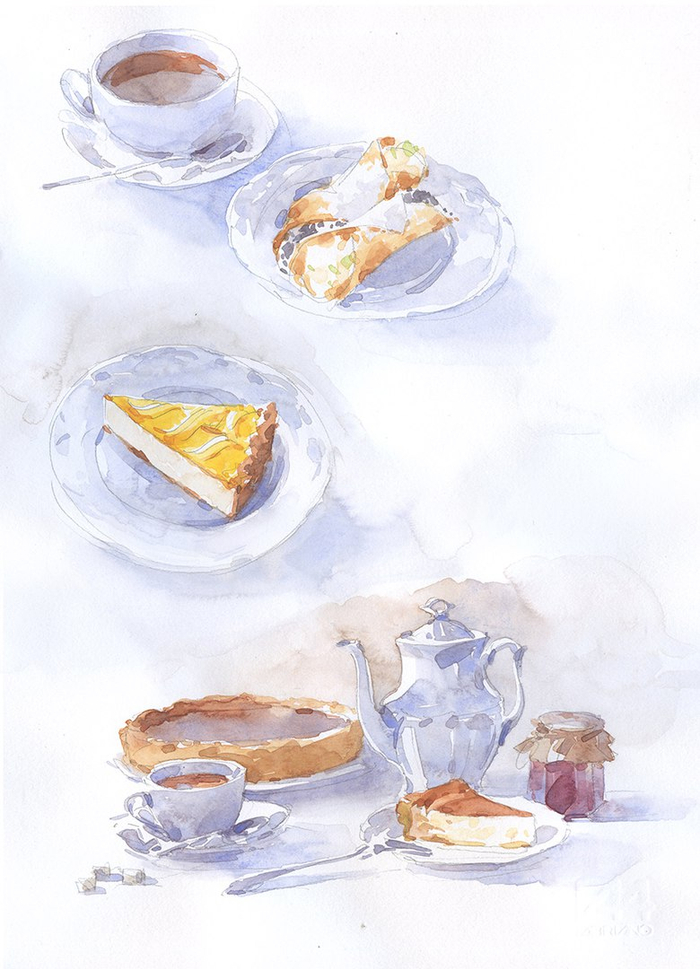 Десерты к чаю. Скетчи для кофейни