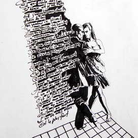 Эскиз для росписи танго-салона