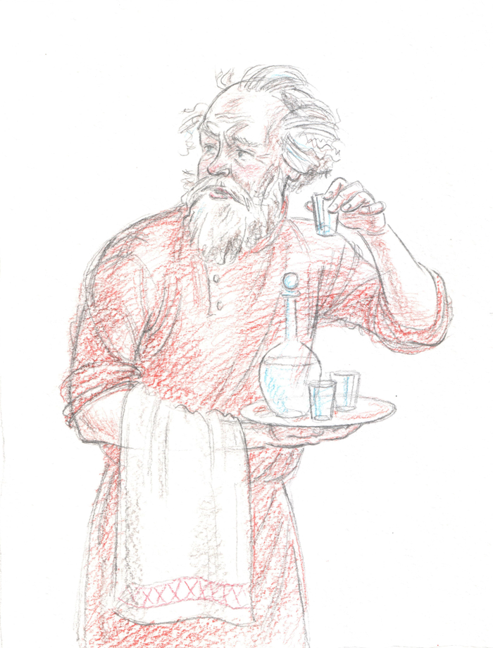 Иллюстрация к пьесе А. Островского "Бесприданница" дл издательства "Речь" 2022