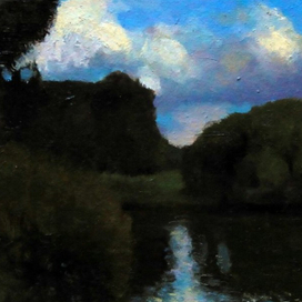 В парке у озера. Этюд