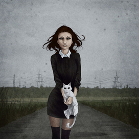 Девочка с котиком