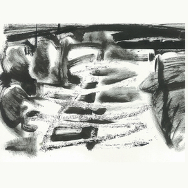 снег на огороде