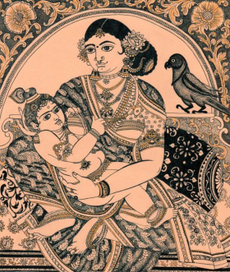 Мама с маленким Кришной. 