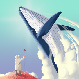 Кит в облаках