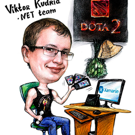 шарж- компьютерщик