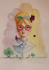 акварелька за бабочками