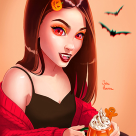 Пряный тыквенный латте & вампир