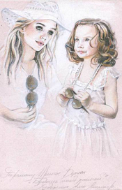 Рисунок к обложке книги Ирины Волчек "Будешь моей мамой"