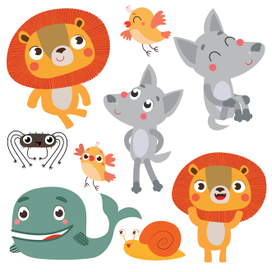 Милые животные набор.