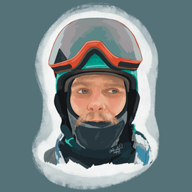Стикер Лавруша сноубордист