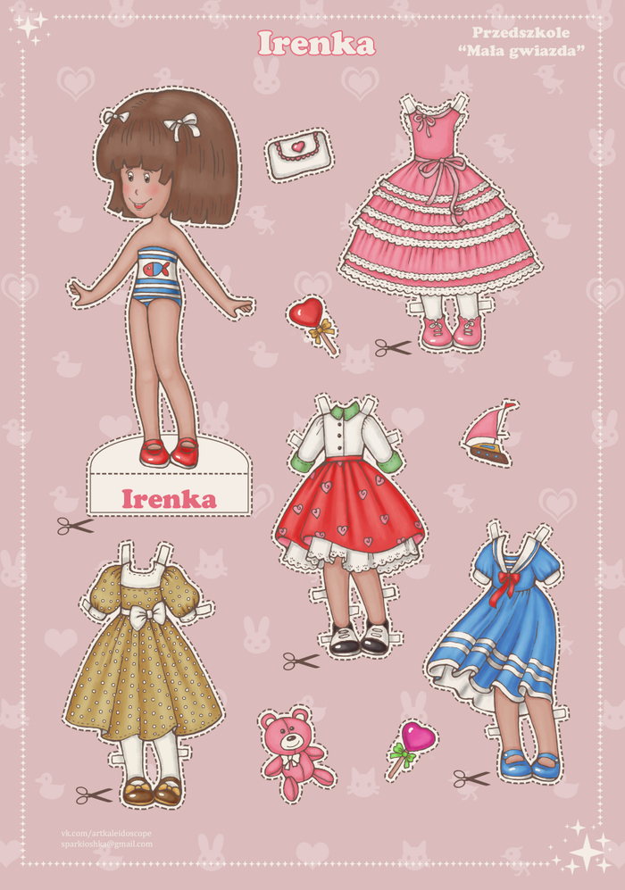 Бумажная кукла Irenka