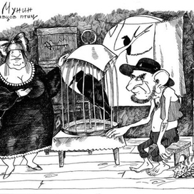 Хугин и Мунин у продавцов птиц