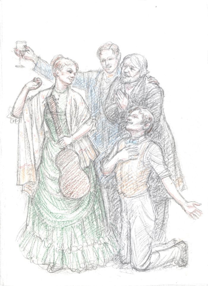 Иллюстрация к пьесе А.Островского "Бесприданница" для издательства "Речь" 2022г.