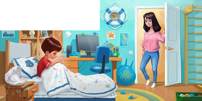 Nicholas's mom came into his room...