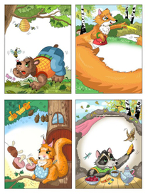 Иллюстрации к книге стихов "Лесные друзья"