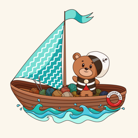 Мишка, который любит вязать