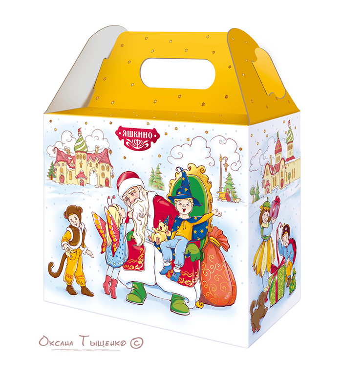 "Карнавал". Иллюстрация для упаковки сладких НГ подарков