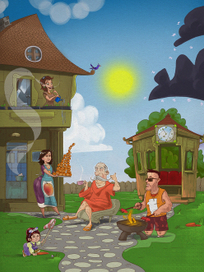 Шарж семейный