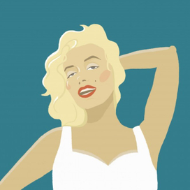 Иллюстрация к серии "Знаменитые женщины 20 века" Мэрилин Монро