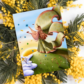 Открытка по мотивам русских сказок