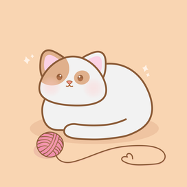 Котик и клубочек