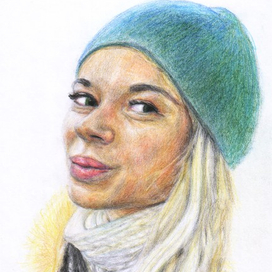 Портрет цветными карандашами