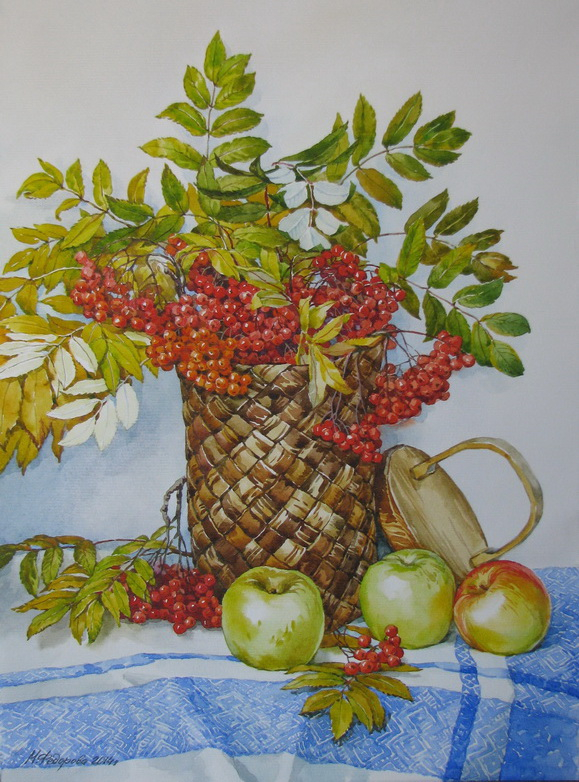 Натюрморт с рябиной
