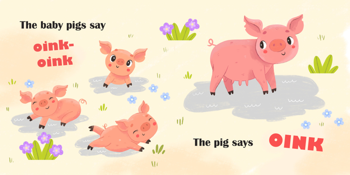 Разворот детской книги для малышей