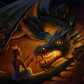 иллюстрация к песне Береснева "Дракон и принцесса"