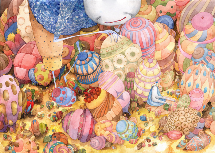 Ловля царя мотыльков в конфетном лесу.