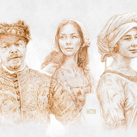 Эскизы героев книги