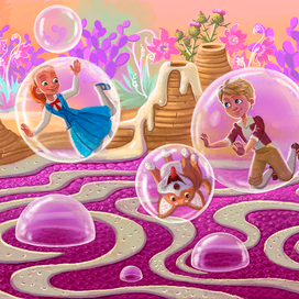 Фан арт к мультфильму Гензель и Гретель