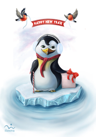 Поздравления от пингвина