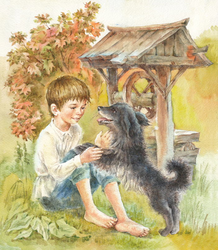 Детство Тёмы. Иллюстрация на обложку.