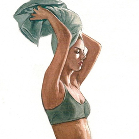 акварельный скетч