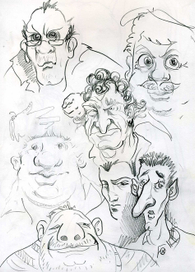 Эскизы персонажей для компьютерной игры