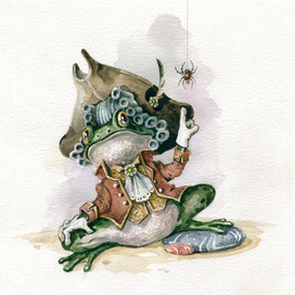 "Буду здесь сидеть, — сказал Лягушонок, — хоть до завтра..."