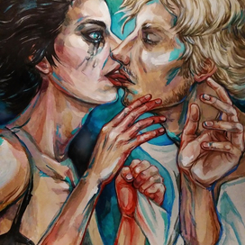 Поцелуй (фрагмент работы)