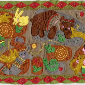 Иллюстрация из фетра к мордовской национальной сказке.