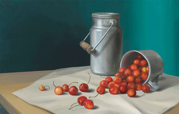 Натюрморт с черешней