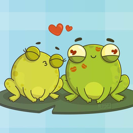 Влюблённые жабки