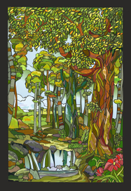 Витраж "Ручей"