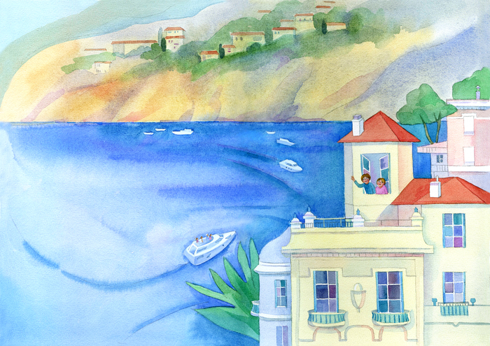 Иллюстрация к сборнику М.Мелия «Лазурные потешки»