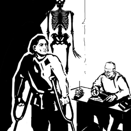 Иллюстрация ко 7й главе 2й части романа "Как закалялась сталь"