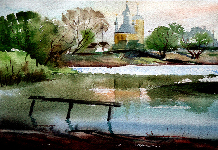 Акварельный этюд.